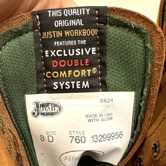 NWT Men\'s Justin 760 Original 8\